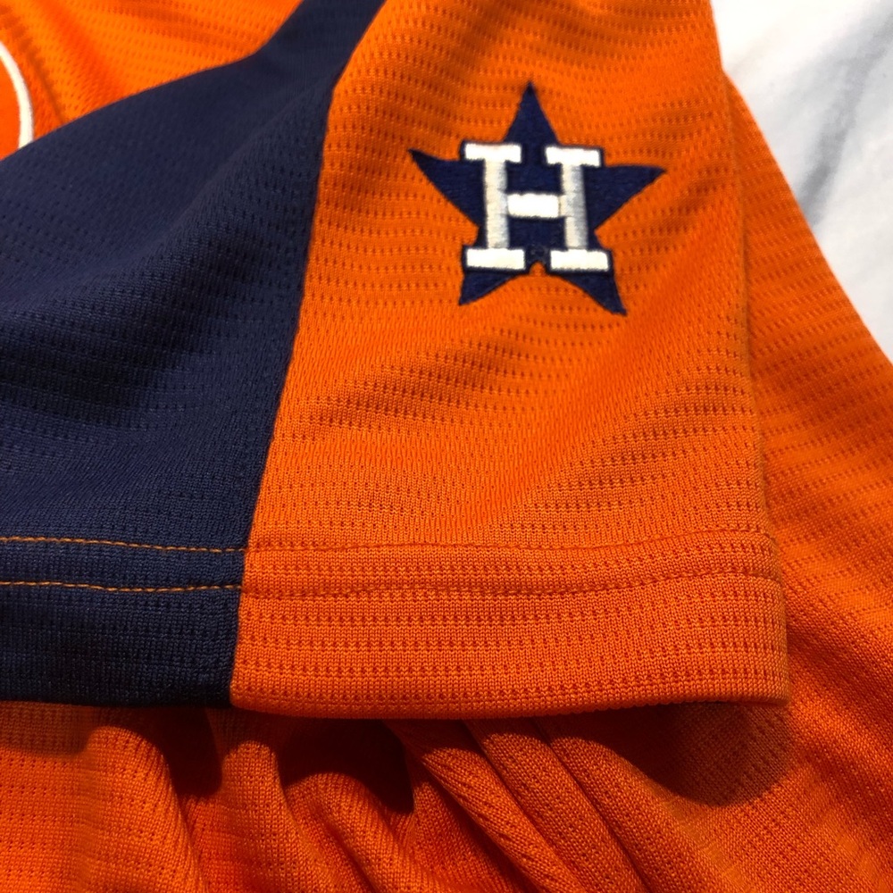 Nike Houston Astros Pullover Throwback Jersey Orange MLB Large Majestic - Picture 13 of 16